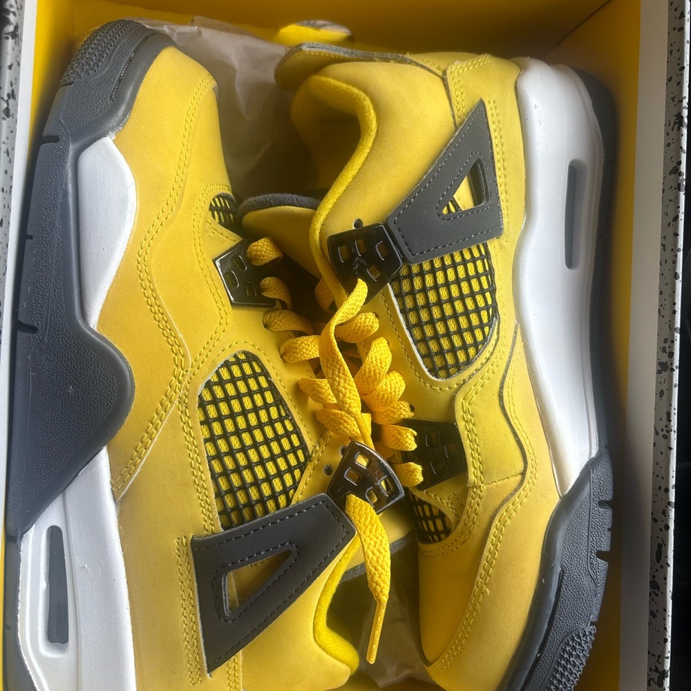 Yellow and Gray Sneakers